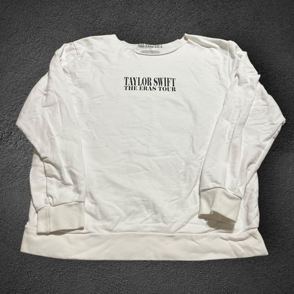 Taylor Swift Sweaters - Taylor Swift The Eras Tour Sweater Adult Large White Concert Music Athleisure